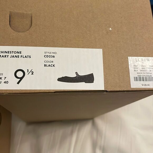J. CREW RHINESTONE MARY JANE FLATS. NEW IN BOX - Picture 7 of 7